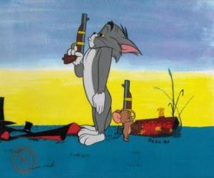 yapboz Tom ve Jerry de bir düello